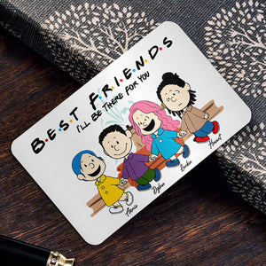 Personalized Gift For Friends Aluminum Wallet Card Cartoon Characters Holding Hands 03KALU201224DA-Homacus