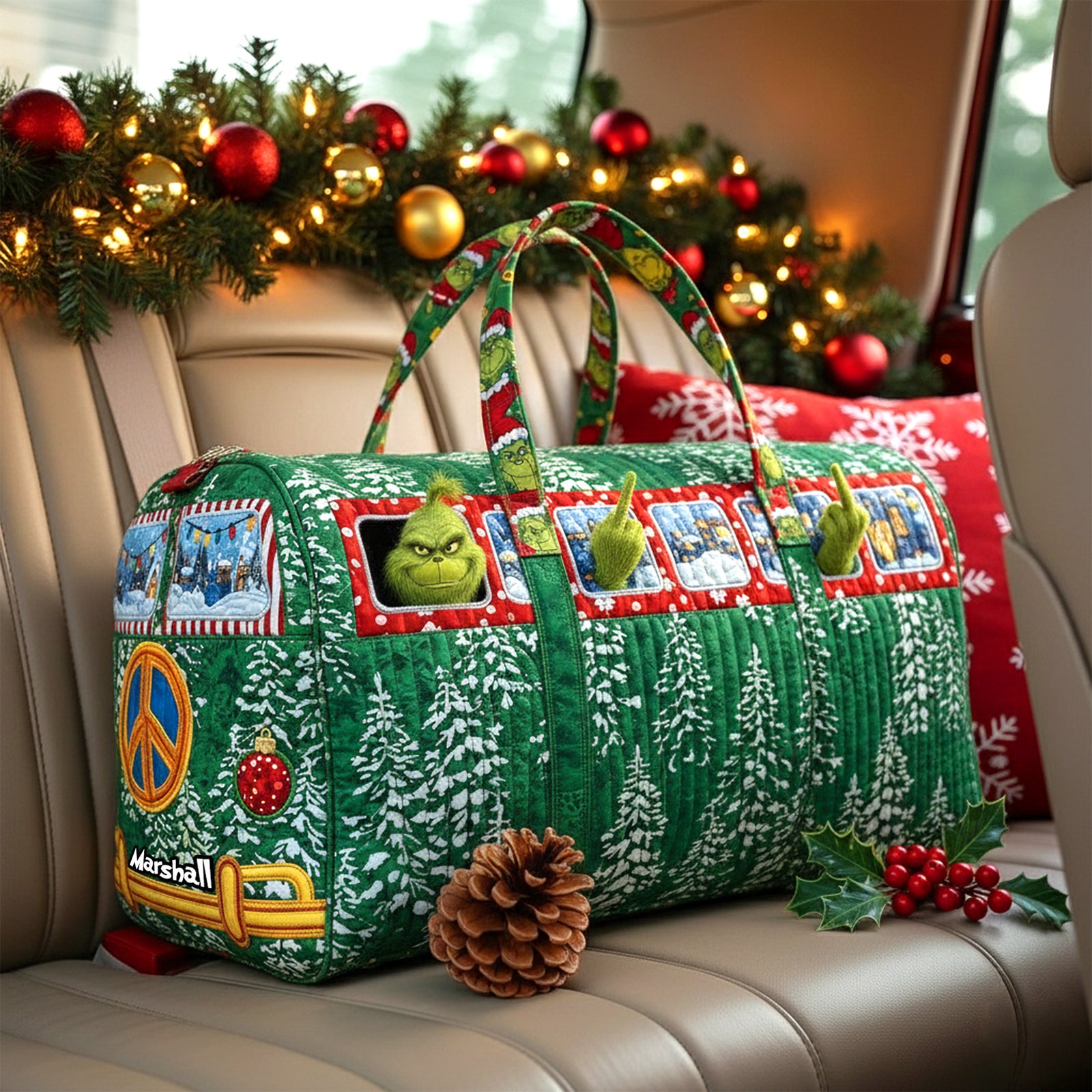 Personalized Gifts For Christmas, Classic Camper Van Quilted Duffle Bag 02tgmg290925-Homacus
