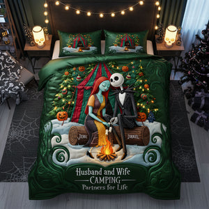 Camping Couples Quilt Bedding Set - Personalized Gifts For Couples 03PALU171125-Homacus
