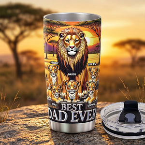 Lion Dad And Kid 20oz Tumbler - Personalized Gifts For Father's Day Tumbler 04TOTN050526-Homacus