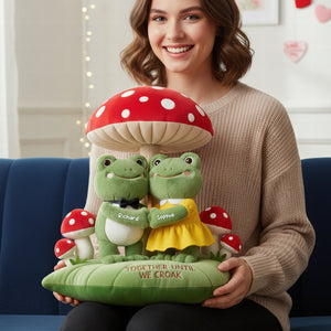 Together Until Croak Frog Couple Pillow - Personalized Gifts For Couples 03NAQN031225-Homacus