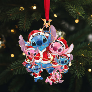 Mischievous Family Tree Ornament - Personalized Gifts For Family 03QHLU220925-Homacus
