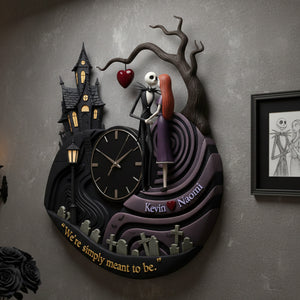 Romantic Pair Hanging Wall Clock - Personalized Gifts For Couples 03kimg251225-Homacus