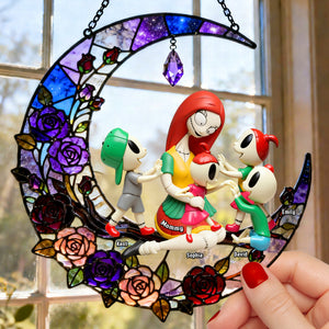 Spooky Mom and Kid Suncatcher Ornament - Personalized Gifts For Mom 05naqn240226-Homacus