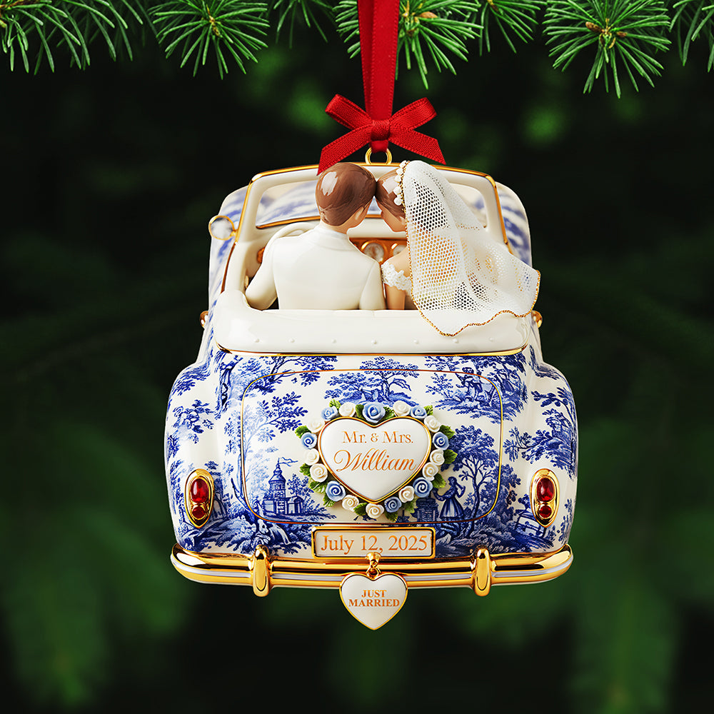 Personalized Gifts For Christmas, Newlywed Toile de Joy Custom Shape Acrylic Ornament 04pgta081025-Homacus