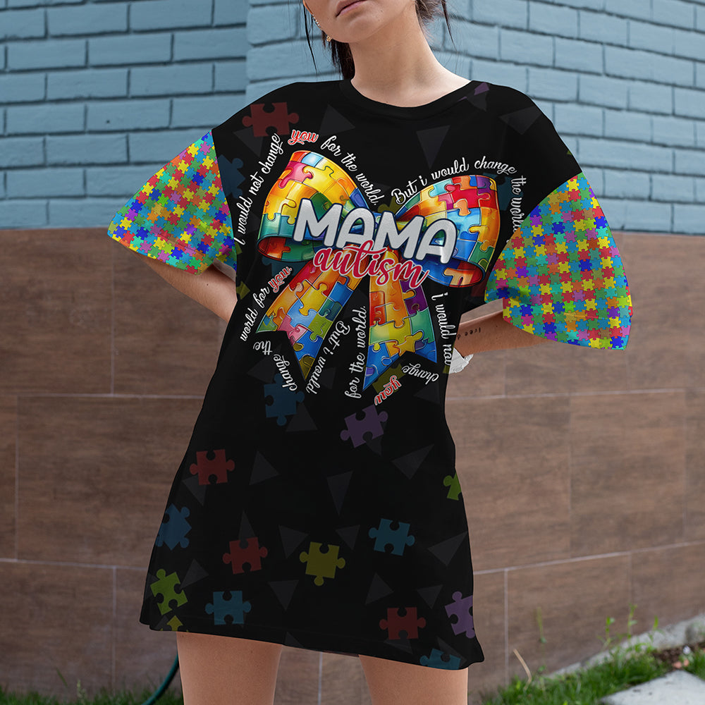Gifts For Autism Mom Raglan Dress Autism Awareness 05XQMH180325-Homacus