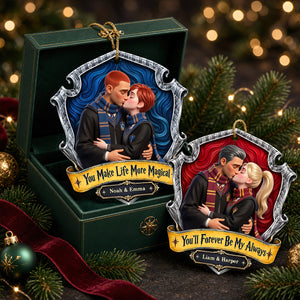 Spellbound Couple Acrylic Ornament - Personalized Christmas Gifts For Couples 02HUDT190926