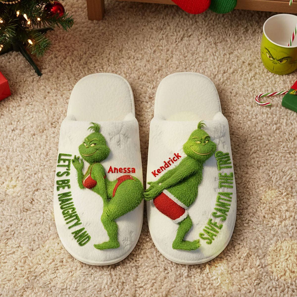Personalized Christmas Gifts For Couple Home Slippers 05ohmg221025-Homacus