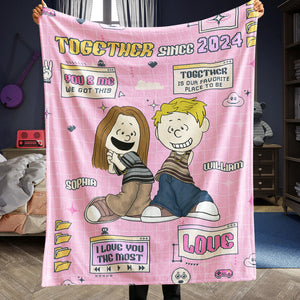 Personalized Gifts For Couple Blanket 03TODT070125HG-Homacus