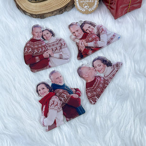 Custom Photo Gifts for Old Couple Ornament 130acvp140924-Homacus