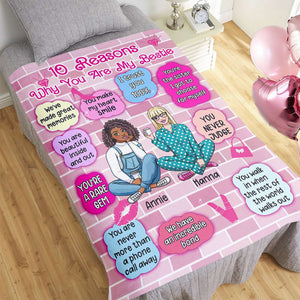 Personalized Gifts For Besties Blanket Reasons Why You Are My Bestie 04KALU031224HH-Homacus