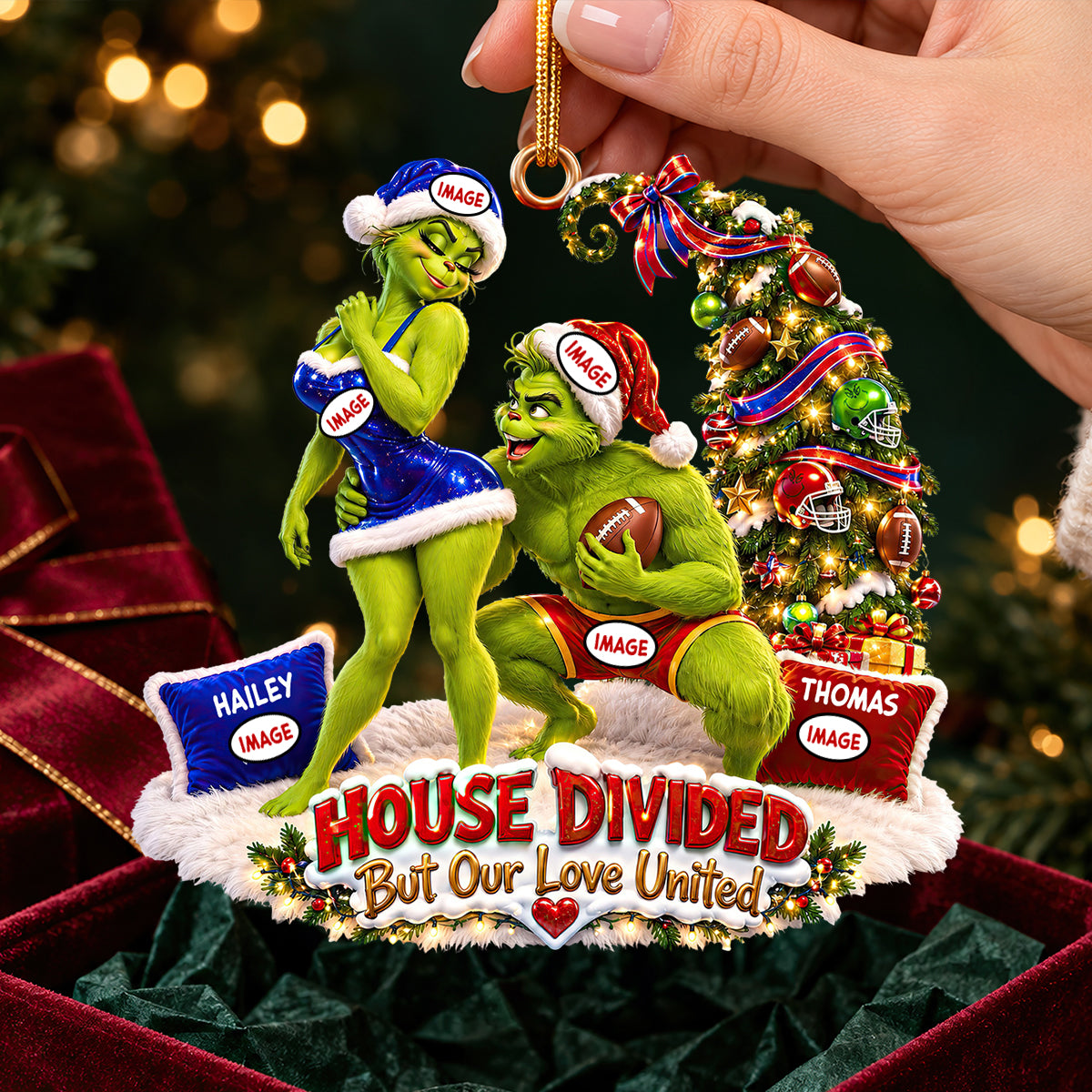 Sport Lover Christmas Couple Ornament - Personalized Gifts For Couple Ornament 03HUDT051026-Homacus