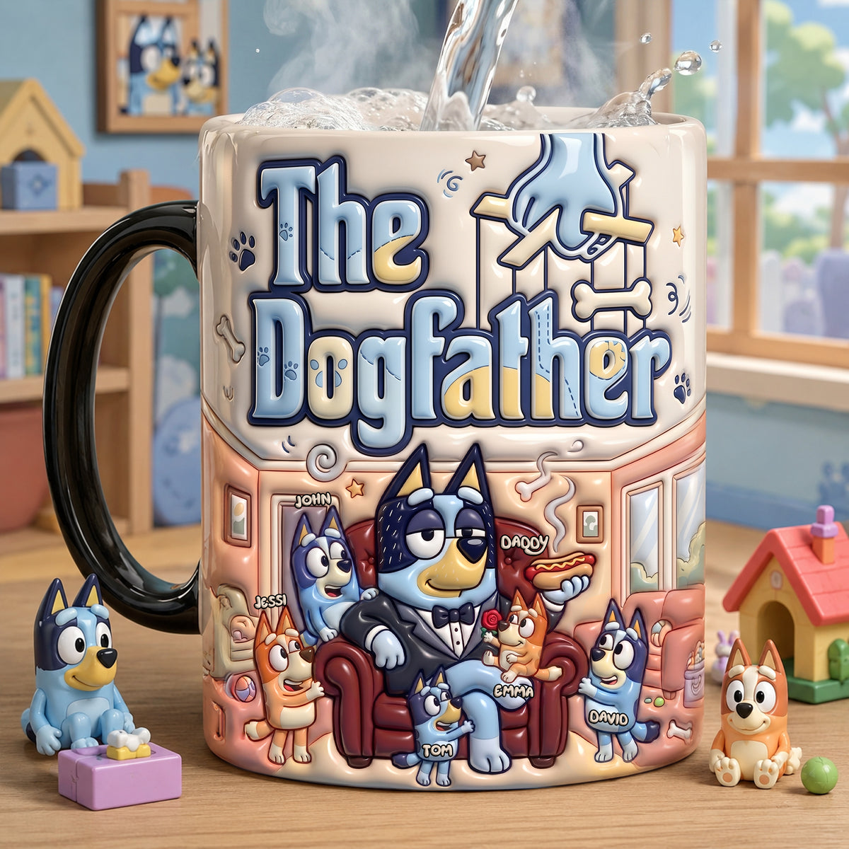 Cozy Puppy Dad Magic Coffee Mug - Personalized Gifts For Dads 02QHLU150526-Homacus