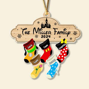 Christmas Family Socks - Personalized Stocking Ornament-Homacus