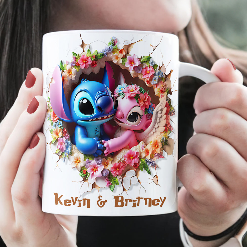 Personalized Gifts For Couple Coffee Mug Romantic Cartoon 04HUDT120425-Homacus