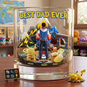 The Best Dad Of Little Trainers Round Glass - Personalized Gifts For Dads 04OHTN240426-Homacus