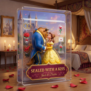 Seal With A Kiss Acrylic Plaque - Personalized Gifts For Couple 03QHLU070126