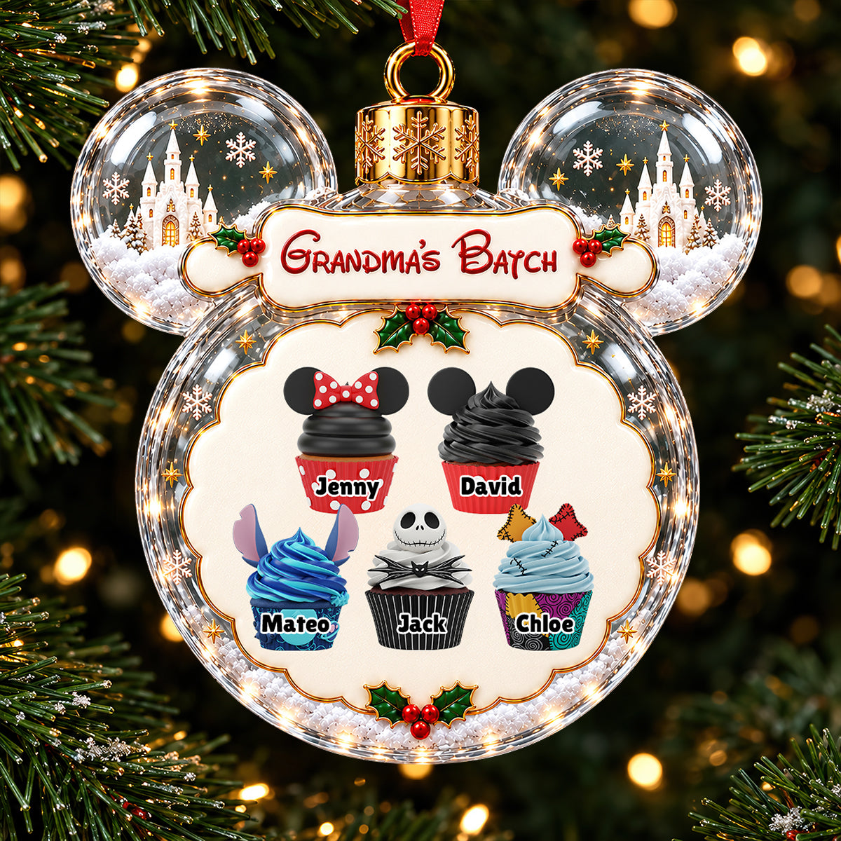 Grandma's Batch Ornament - Personalized Christmas Gifts For Grandma 02ohdt070926-Homacus
