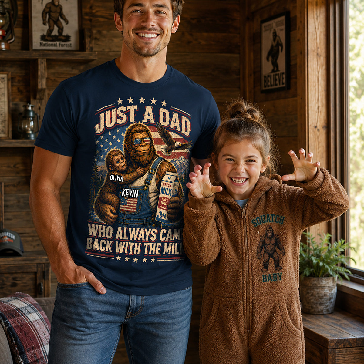Just a Dad Who Always Came Back With the Milk Shirt - Personalized Gifts For Dads 01tyta140526-Homacus