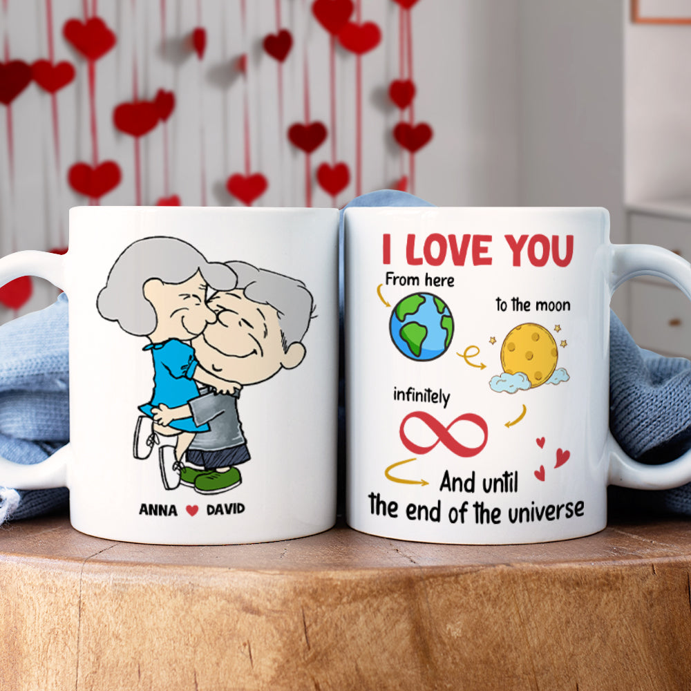 Personalized Gifts For Couple Coffee Mug 04totn020124hg Love You Until The End Of The Universe-Homacus