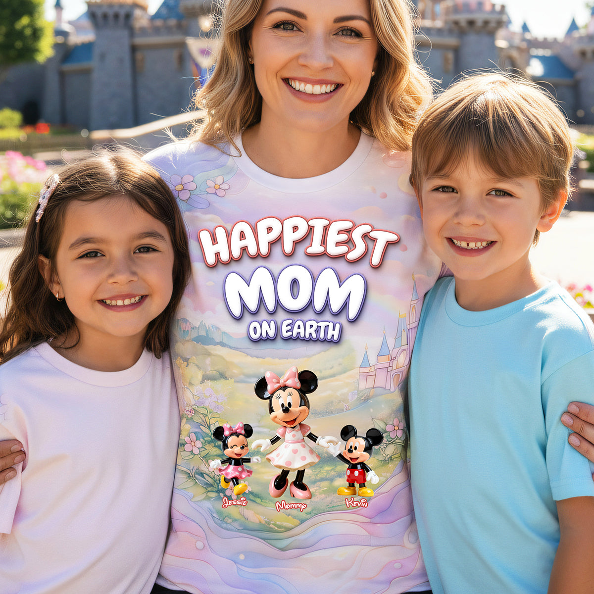 Happiest Mom On Earth 3D Shirt - Personalized Gifts For Moms 02tota070426-Homacus