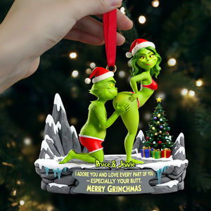 Playful Green Couples Ornament - Personalized Gift For Couples 03OHLU191125-Homacus
