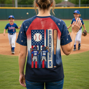 Proud American Baseball Mom 3D All-over Shirt - Personalized Gifts For Moms 01qhmg090326-Homacus