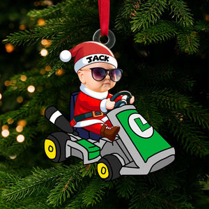 Personalized Custom Photo Gifts For Kid Driving Kart Acrylic Ornament 02OHTN151124-Homacus