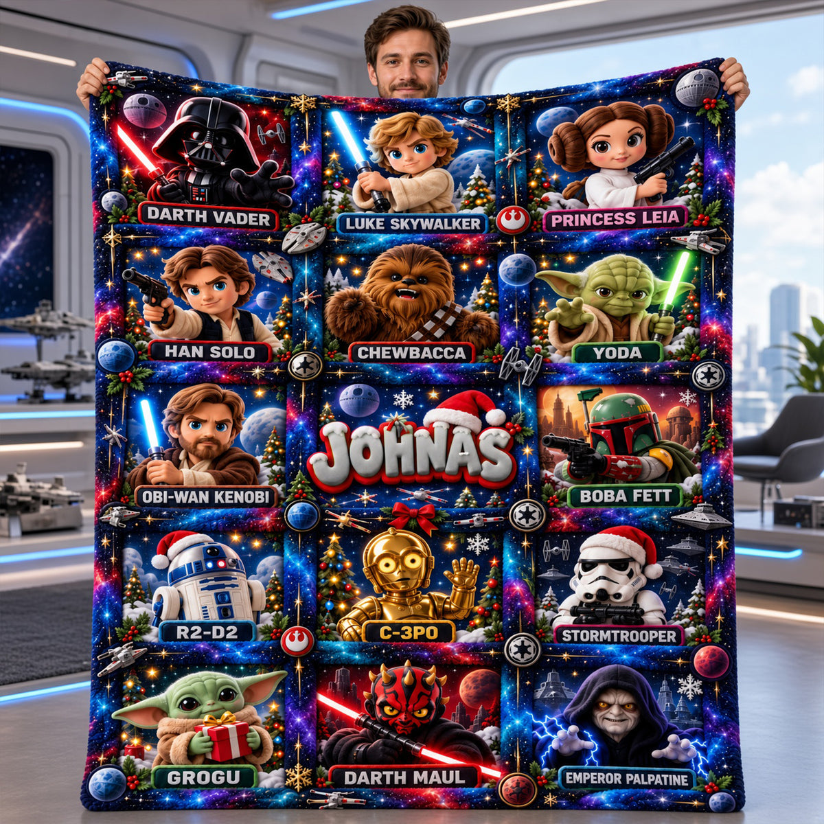 Merry Force-mas Blanket - Personalized Christmas Gifts 02PALU231026-Homacus