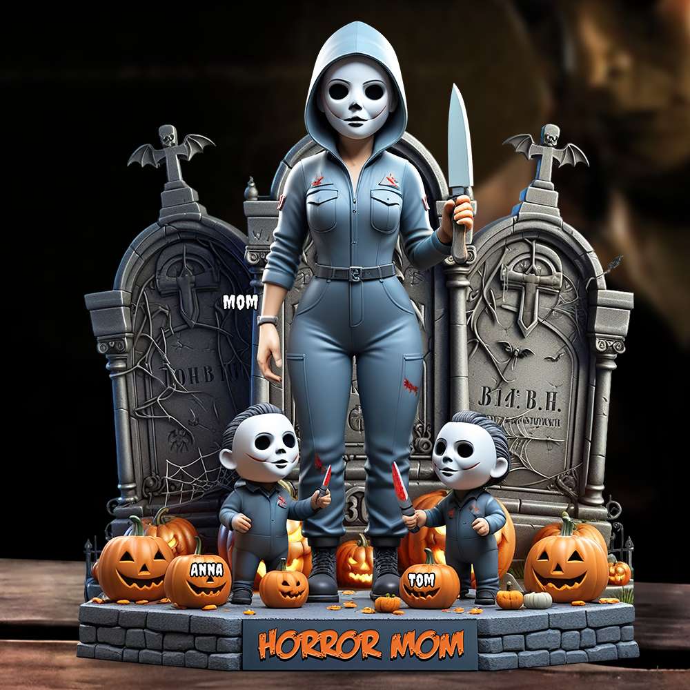 Personalized Gifts For Mom Acrylic Plaque, Horror Mom Slay 01QHDT120425-Homacus