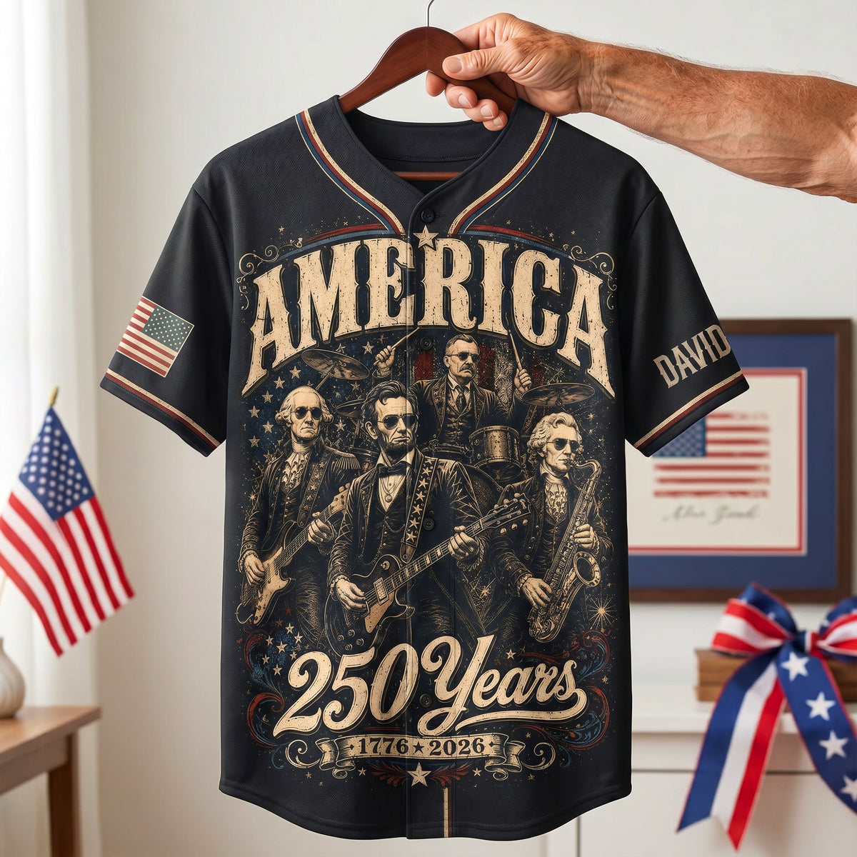 America 250th Anniversary Baseball Jersey - Personalized Gifts For Patriots 05naqn150626