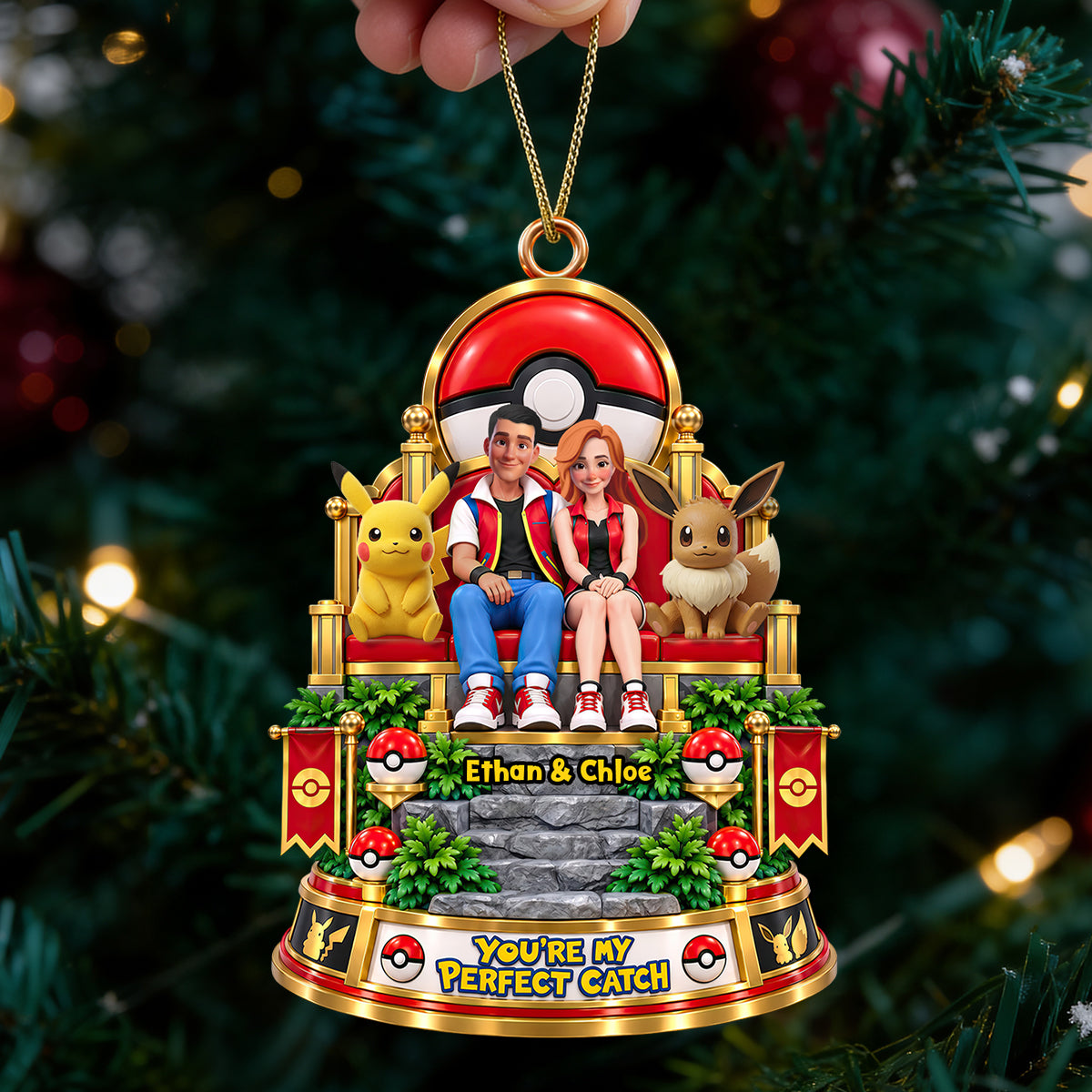 Perfect Catch Couple Ornament - Personalized Gifts For Couple Christmas Ornament 03OHDT031026