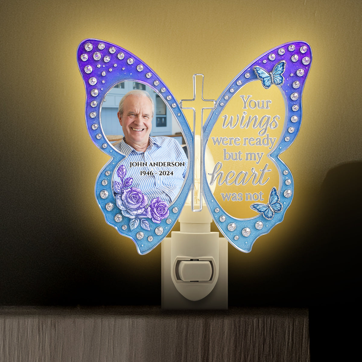 Memorial Heaven Acrylic Night Light Personalized Gift For Heaven 04PGDT080725-Homacus