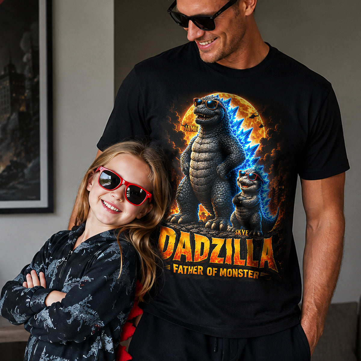 Father Of Monsters 2D Shirt - Unisex - Personalized Gifts For Dad 03TYTA250526 GRER2005-Homacus