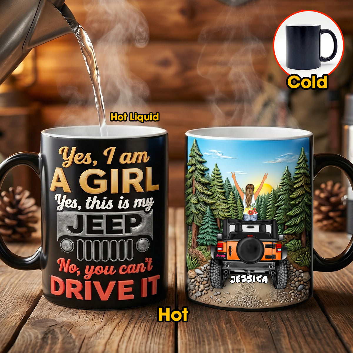 Adventure Girl Magic Coffee Mug - Personalized Gifts For Off-road Lovers 01HUDH230426-Homacus