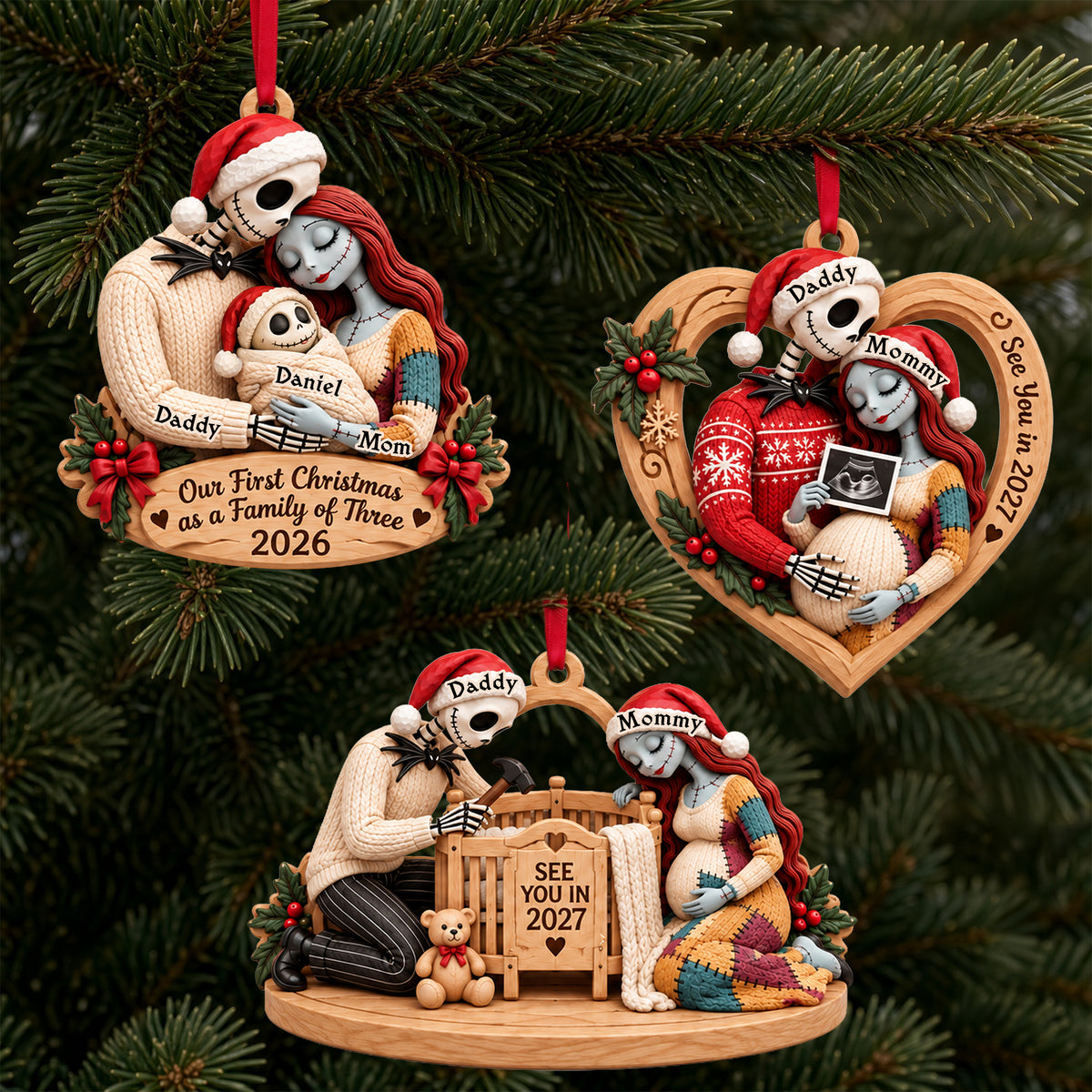 Our First Christmas Ornament - Personalized Gifts For Family 01TYLU231026-Homacus