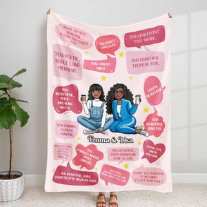 Personalized Gifts For Bestie Blanket Besties Girl 02KAMH130125HH-Homacus