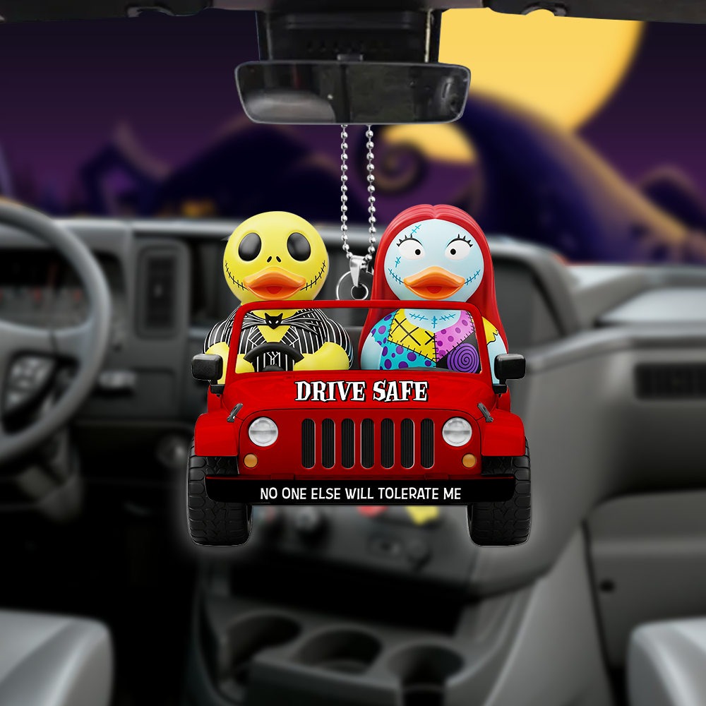 Spooky Couple Drive Safe Car Ornament -Personalized Gifts For Couples 05NALU020825-Homacus