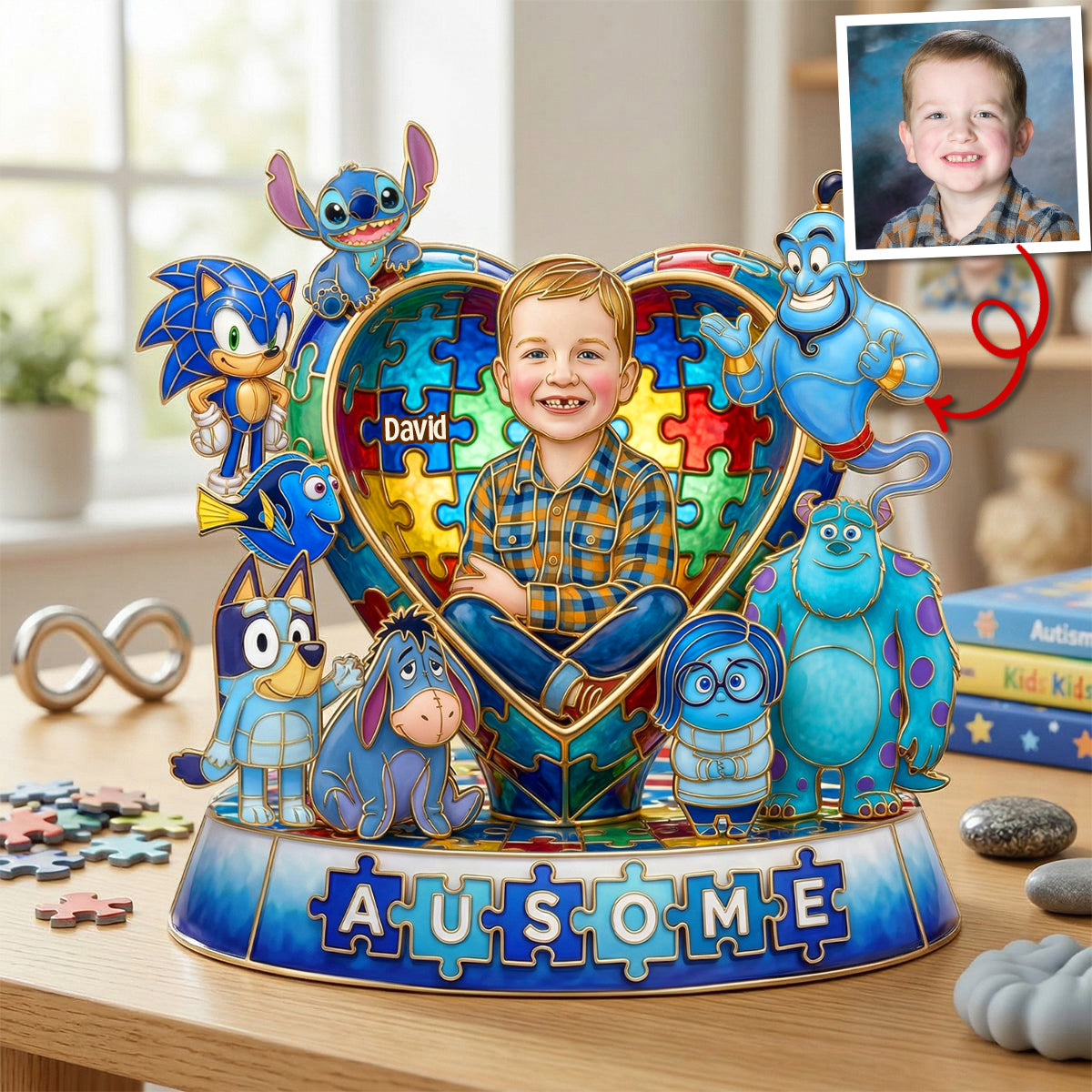 Ausome Gang Acrylic Plaque - Custom Photo Gifts For Autism Kids 03qhtn020426-Homacus