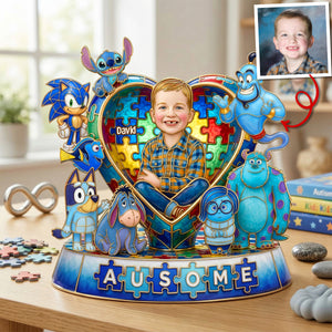 Ausome Gang Acrylic Plaque - Custom Photo Gifts For Autism Kids 03qhtn020426-Homacus