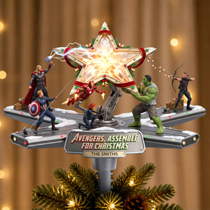 Action Squad Acrylic Christmas Tree Topper - Personalized Gifts For Family 05hadh250826