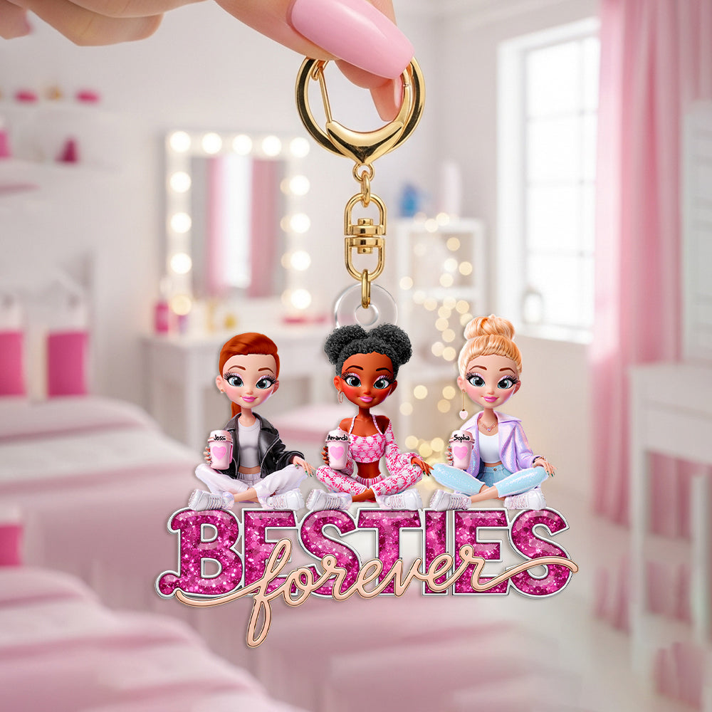 Doll Besties Keychain - Personalized Gifts For Besties 05tglu120625-Homacus