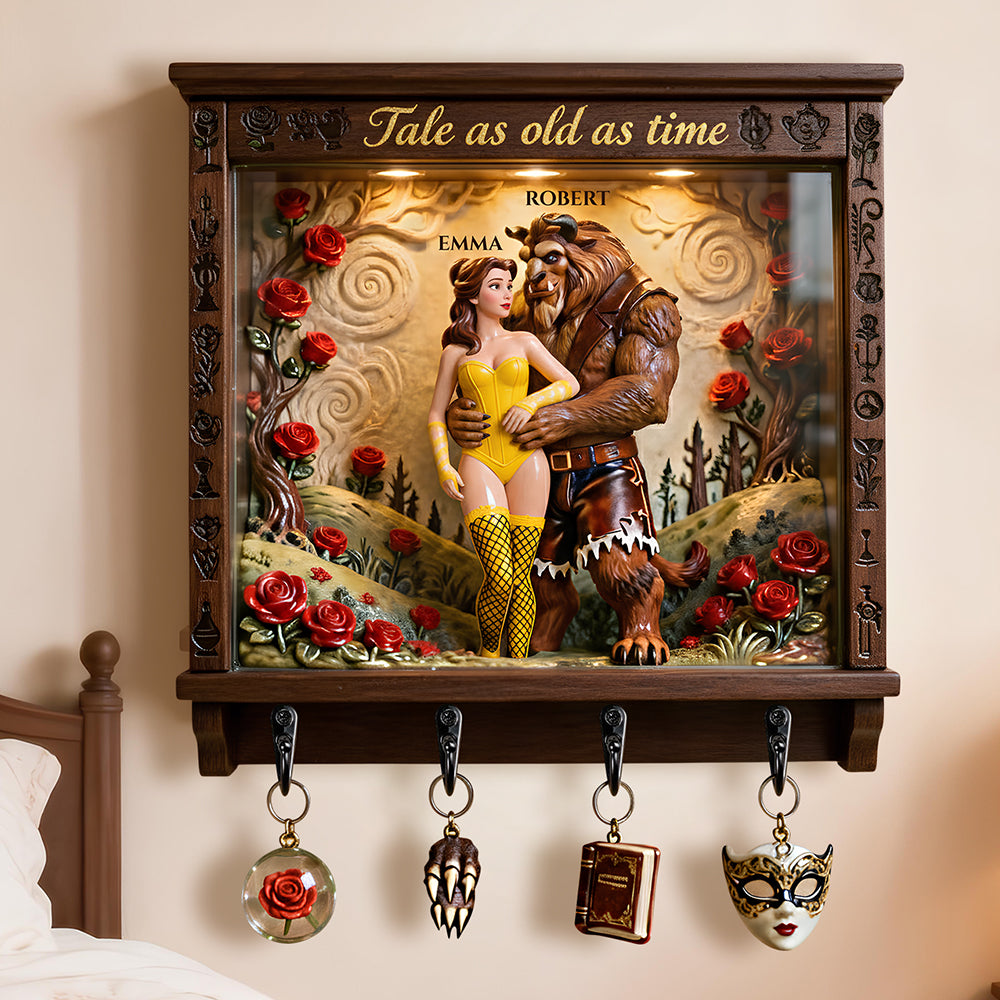 Romantic Couple Acrylic Key Hanger - Personalized Gifts For Couple 03TGDT260126-Homacus