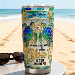 Ocean Love Tumbler - Personalized Gifts For Couple Tumbler 05TOTN150126-Homacus