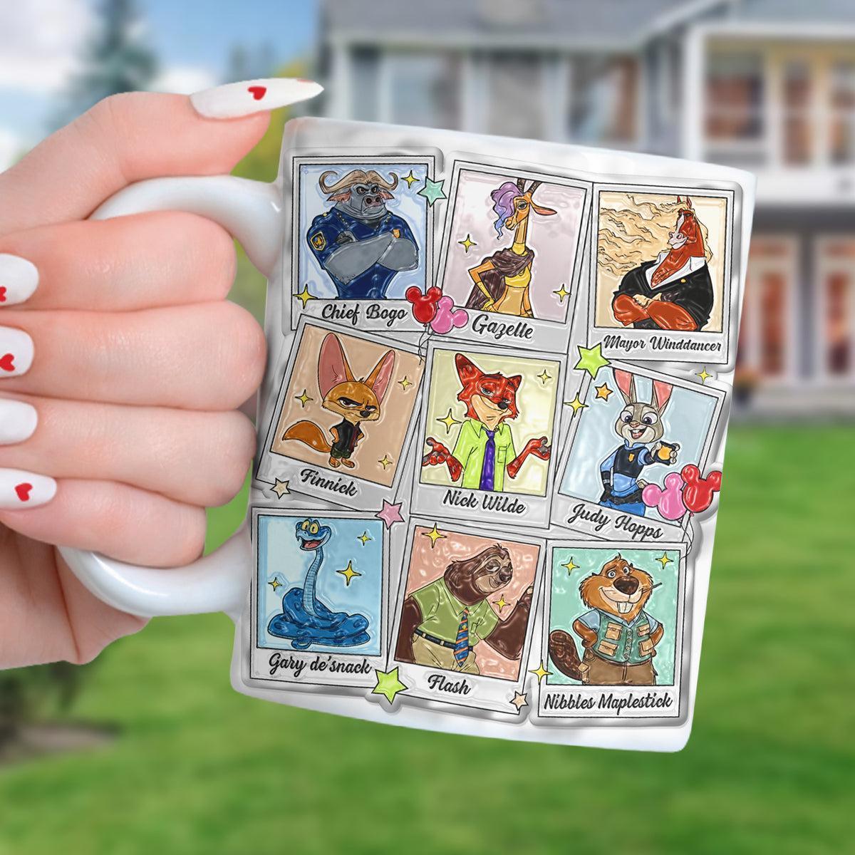 Cute Characters White Coffee Mug 05naqn101225-Homacus