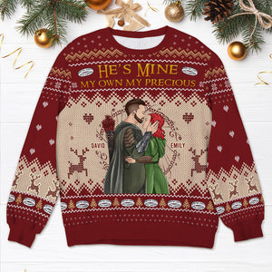 Personalized Gifts For Couple Ugly Sweater, He's Mine, The Rings 04TGQN141024TM-Homacus