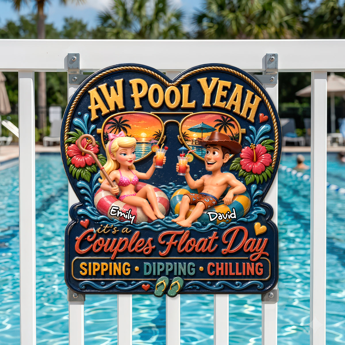 Couples Float Day Metal Sign - Personalized Gifts For Couples 05padh190626-Homacus