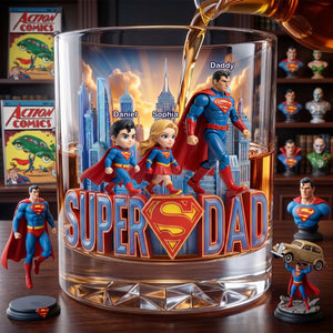 Fearless Guardian Dad and Kids Drinking Glass - Personalized Gifts For Dads 04ohlu190526-Homacus
