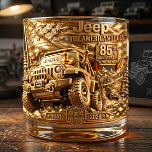 85th Anniversary Off-Road Round Glass - Personalized Gifts For Off-Road Lovers 03qhlu090626-Homacus