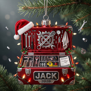 Mechanical Box Ornament - Personalized Gifts For Mechanic Christmas Ornament 09PGLU191026-Homacus